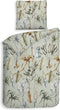 Heckettlane Areca Dekbedovertrek - Eenpersoons - Flanel - 140x200-220cm - Groen