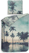 Heckettlane Aurora Dekbedovertrek - Lits-jumeaux - Bamboe - 260x200-220cm - Blauw