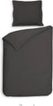 Heckettlane Banda - Dekbedovertrek - Eenpersoons - 140x200/220 cm - Dark Gull Grey