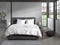 Heckettlane Becca Dekbedovertrek - 100% Katoen-Satijn - 200x220-NL-BE - Wit