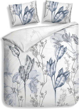 Heckettlane Becca Dekbedovertrek - 100% Katoen-Satijn - 240x220 - Wit