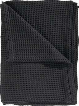 Heckettlane Bed Sprei Wafel - Bedsprei 1 persoons - Wafeldeken - 180x260 - Zwart