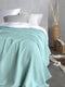 Heckettlane Bed Sprei Wafel - Bedsprei 1 persoons - Wafeldeken - 180x260 - Groen