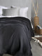 Heckettlane Bed Sprei Wafel - Bedsprei 1 persoons - Wafeldeken - 180x260 - Zwart