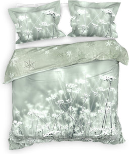 Heckettlane Beyla Dekbedovertrek - Lits-jumeaux - Katoen - 240x200-220cm - Groen