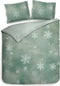 Heckettlane Beyla Dekbedovertrek - Lits-jumeaux - Katoen - 260x200-220cm - Groen
