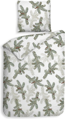 Heckettlane Bial Dekbedovertrek - Eenpersoons - Flanel - 140x200-220cm - Wit