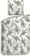 Heckettlane Bial Dekbedovertrek - Eenpersoons - Flanel - 140x200-220cm - Wit