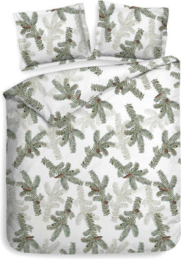 Heckettlane Bial Dekbedovertrek - Lits-jumeaux - Flanel - 260x200-220cm - Wit