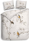 Heckettlane Birdie Dekbedovertrek - Lits-jumeaux - Katoen - 240x200-220cm - Off-White