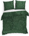 Heckettlane Boas Dekbedovertrek - Lits-jumeaux - Flanel - 260x200-220cm - Groen