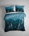 Heckettlane Brasco Dekbedovertrek - Lits-jumeaux - Katoensatijn - 260x200-220cm - Blauw