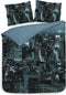 Heckettlane Brasco Dekbedovertrek - Lits-jumeaux - Katoensatijn - 240x200-220cm - Blauw