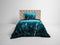 Heckettlane Brasco Dekbedovertrek - Lits-jumeaux - Katoensatijn - 240x200-220cm - Blauw