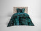 Heckettlane Brasco Dekbedovertrek - Lits-jumeaux - Katoensatijn - 240x200-220cm - Blauw