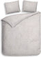 Heckettlane Broidy Dekbedovertrek - Eenpersoons - Katoen - 140x200-220cm - Grijs