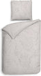 Heckettlane Broidy Dekbedovertrek - Eenpersoons - Katoen - 140x200-220cm - Grijs