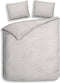 Heckettlane Broidy Dekbedovertrek - Eenpersoons - Katoen - 140x200-220cm - Grijs