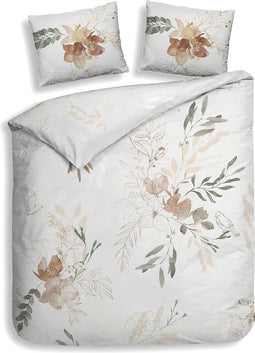 Heckettlane Charlot Dekbedovertrek - 100% Katoen-Satijn - 240x220 - Off-White
