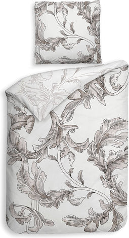 Heckettlane Clarabella Dekbedovertrek - Eenpersoons - Bamboe - 140x200-220cm - Wit
