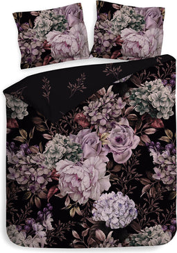 Heckettlane Clover Dekbedovertrek - 100% Katoen-Satijn - 240x220 - Zwart