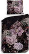 Heckettlane Clover Dekbedovertrek - Eenpersoons - Katoensatijn - 140x200-220cm - Zwart