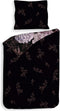 Heckettlane Clover Dekbedovertrek - Eenpersoons - Katoensatijn - 140x200-220cm - Zwart