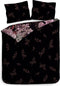 Heckettlane Clover Dekbedovertrek - Eenpersoons - Katoensatijn - 140x200-220cm - Zwart