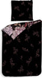 Heckettlane Clover Dekbedovertrek - Lits-jumeaux - Katoensatijn - 260x200-220cm - Zwart