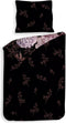 Heckettlane Clover Dekbedovertrek - Lits-jumeaux - Katoensatijn - 260x200-220cm - Zwart