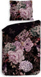 Heckettlane Clover Dekbedovertrek - Tweepersoons - Katoensatijn - 200x200-220cm - Zwart