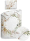 Heckettlane Coralline Dekbedovertrek - 100% Katoen-Satijn - 140x220 - Wit
