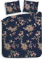 Heckettlane Daisy Dekbedovertrek - 100% Katoen-Flanel - 140x220 - Blauw