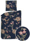Heckettlane Daisy Dekbedovertrek - 100% Katoen-Flanel - 140x220 - Blauw