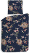 Heckettlane Daisy Dekbedovertrek - 100% Katoen-Flanel - 200x220-NL-BE - Blauw