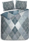 Heckettlane Danny Dekbedovertrek - Lits-jumeaux - Katoen - 260x200-220cm - Blauw