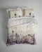 Heckettlane Dekbedovertrek Aimy - Bedlinnen met Bloemen print - 200x220 - Wit - Dekbedhoes van 100% Katoen-Satijn