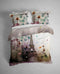 Heckettlane Dekbedovertrek Aimy - Bedlinnen met Bloemen print - 260x220 - Wit - Dekbedhoes van 100% Katoen-Satijn