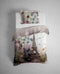 Heckettlane Dekbedovertrek Aimy - Bedlinnen met Bloemen print - 200x220 - Wit - Dekbedhoes van 100% Katoen-Satijn