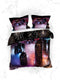 Heckettlane Dekbedovertrek Amira - Bedlinnen met Stad print - 140x220 - Zwart - Dekbedhoes van 100% Katoen-Twill