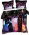 Heckettlane Dekbedovertrek Amira - Bedlinnen met Stad print - 140x220 - Zwart - Dekbedhoes van 100% Katoen-Twill
