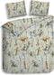 Heckettlane Dekbedovertrek Areca - Bedlinnen met Bladeren print - 260x220 - Groen - Dekbedhoes van 100% Katoen-Flanel