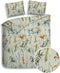 Heckettlane Dekbedovertrek Areca - Bedlinnen met Bladeren print - 260x220 - Groen - Dekbedhoes van 100% Katoen-Flanel