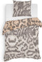Heckettlane Dekbedovertrek Artimis - Bedlinnen met print - 140x220 - Natural - Dekbedhoes van 100% Katoen-Satijn