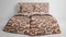 Heckettlane Dekbedovertrek Artimis - Bedlinnen met print - 240x220 - Natural - Dekbedhoes van 100% Katoen-Satijn