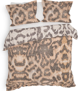 Heckettlane Dekbedovertrek Artimis - Bedlinnen met print - 260x220 - Natural - Dekbedhoes van 100% Katoen-Satijn