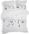 Heckettlane Dekbedovertrek Attis - Bedlinnen met Zee print - 140x220 - Natural - Dekbedhoes van 100% Katoen-Satijn
