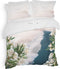 Heckettlane Dekbedovertrek Attis - Bedlinnen met Zee print - 140x220 - Natural - Dekbedhoes van 100% Katoen-Satijn
