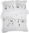 Heckettlane Dekbedovertrek Attis - Bedlinnen met Zee print - 200x220 - Natural - Dekbedhoes van 100% Katoen-Satijn