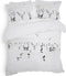 Heckettlane Dekbedovertrek Attis - Bedlinnen met Zee print - 240x220 - Natural - Dekbedhoes van 100% Katoen-Satijn